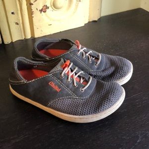 OluKai Kids Sneakers in Gray and Orange